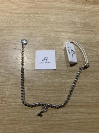 Bracelet argenté motif clef - Luca Barra