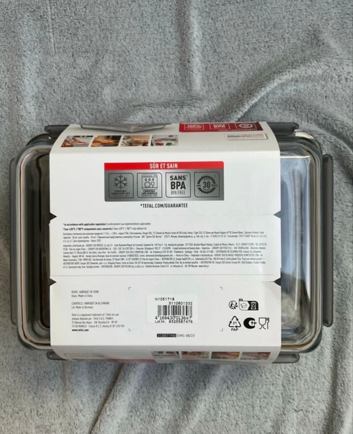 Lot de 2 boites en verre Tefal gris - photo numéro 4