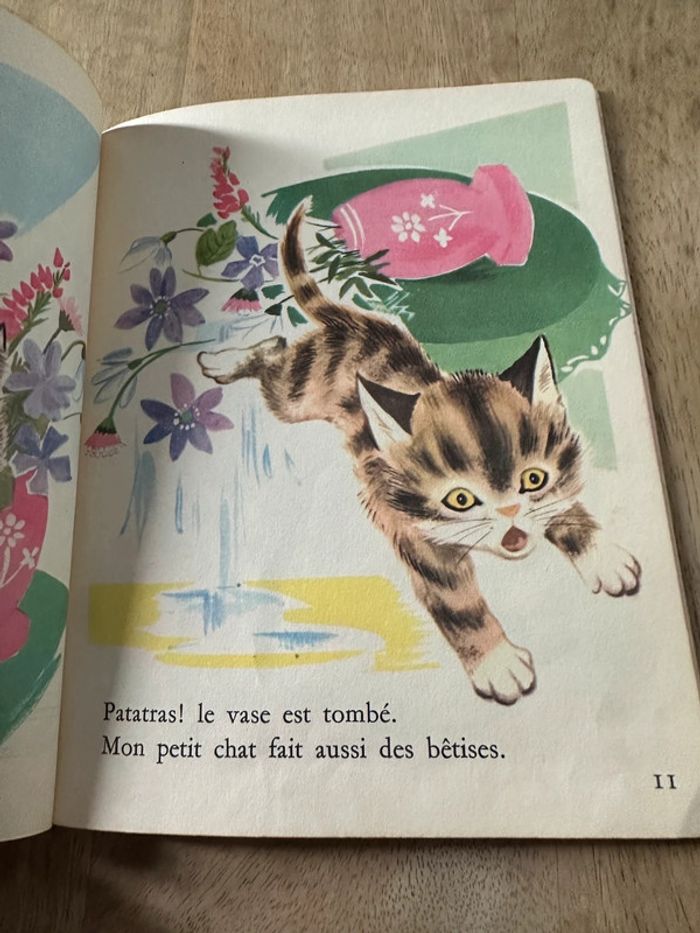 Livre ancien les albums roses cartonné Mon chaton petit chat R. Simon - photo numéro 7