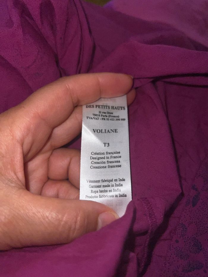 Blouse à fleurs Des Petits Hauts Avec Volants Taille 42 - photo numéro 8