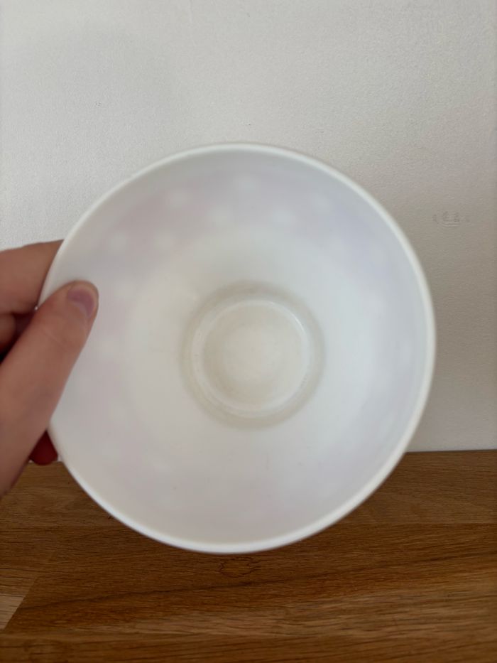 Vintage bol Arcopal Polka rouge avec défauts - photo numéro 9