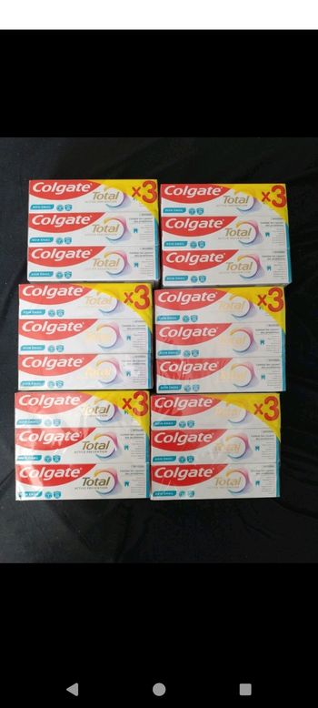 Lot de 18 dentifrices colgate 