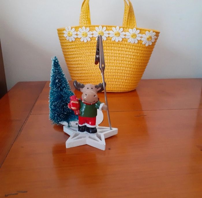 Neuf: Marque-place/Porte photo " Renne & Sapin - photo numéro 2