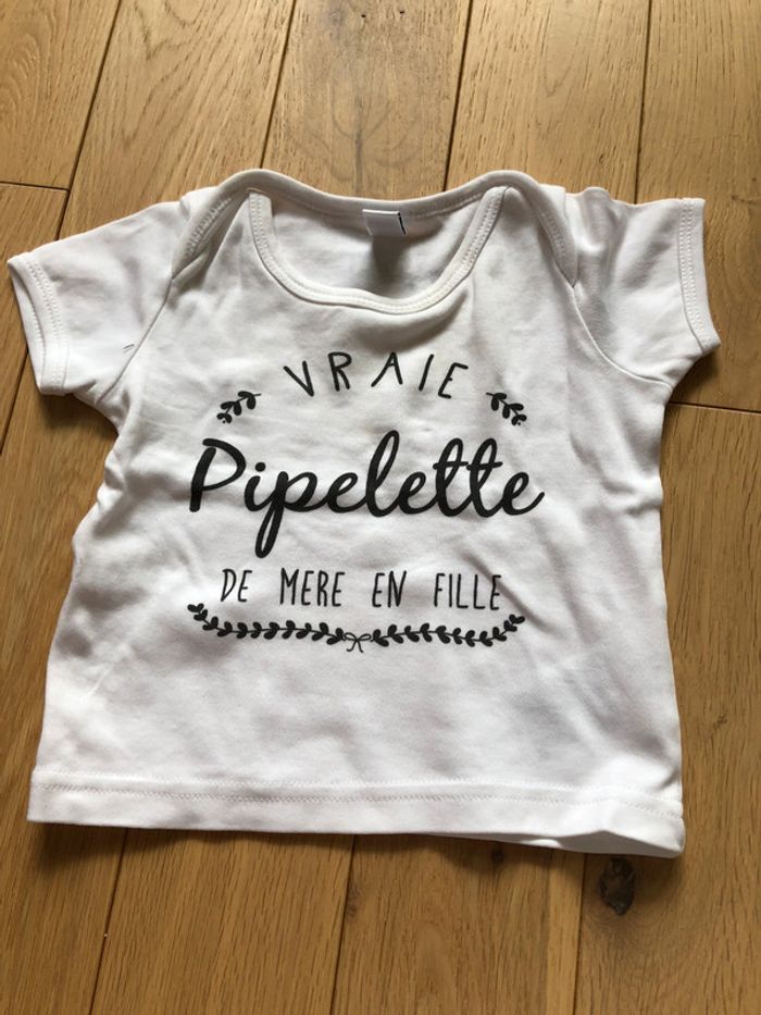 Tee shirt blanc 3-6 mois