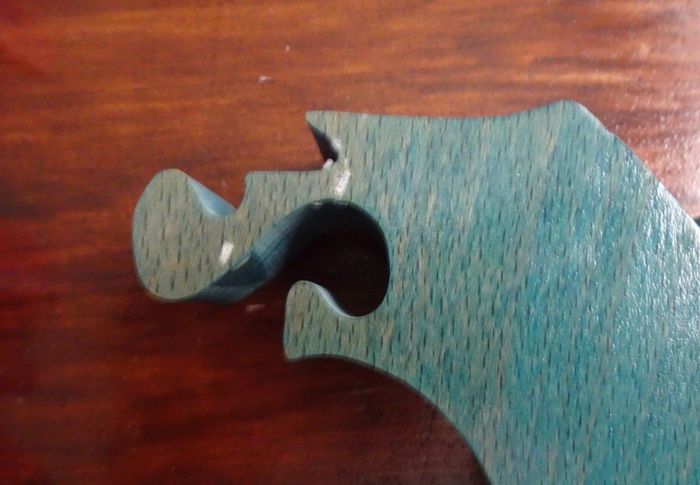 Puzzle en bois 21 pièces artisanal cow boy - photo numéro 2