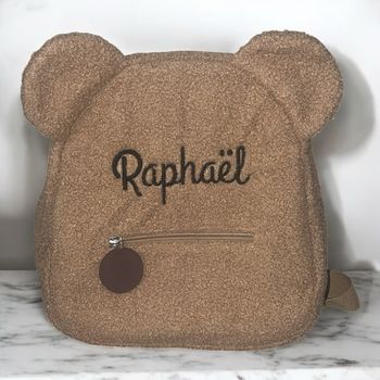 Sac à dos ourson personnalisé brodé