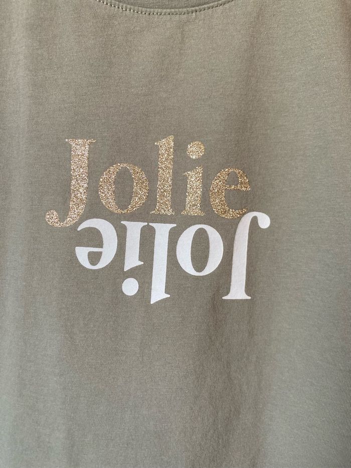 T-shirt kaki jolie paillettes 10 ans Tape à l'œil - photo numéro 2