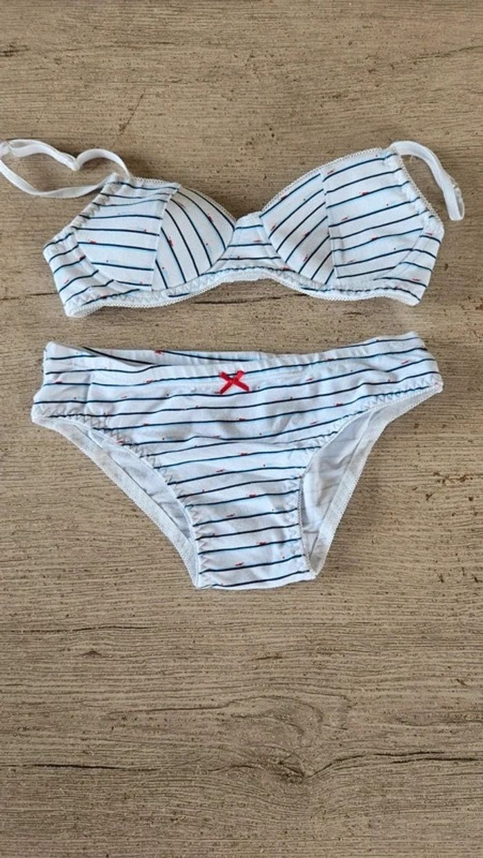 Ensemble sous vêtement, culotte et soutien gorge, neuf, 70 A - photo numéro 2