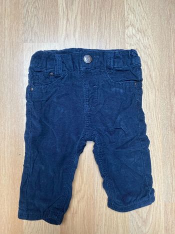 Pantalon bleu marine en velours