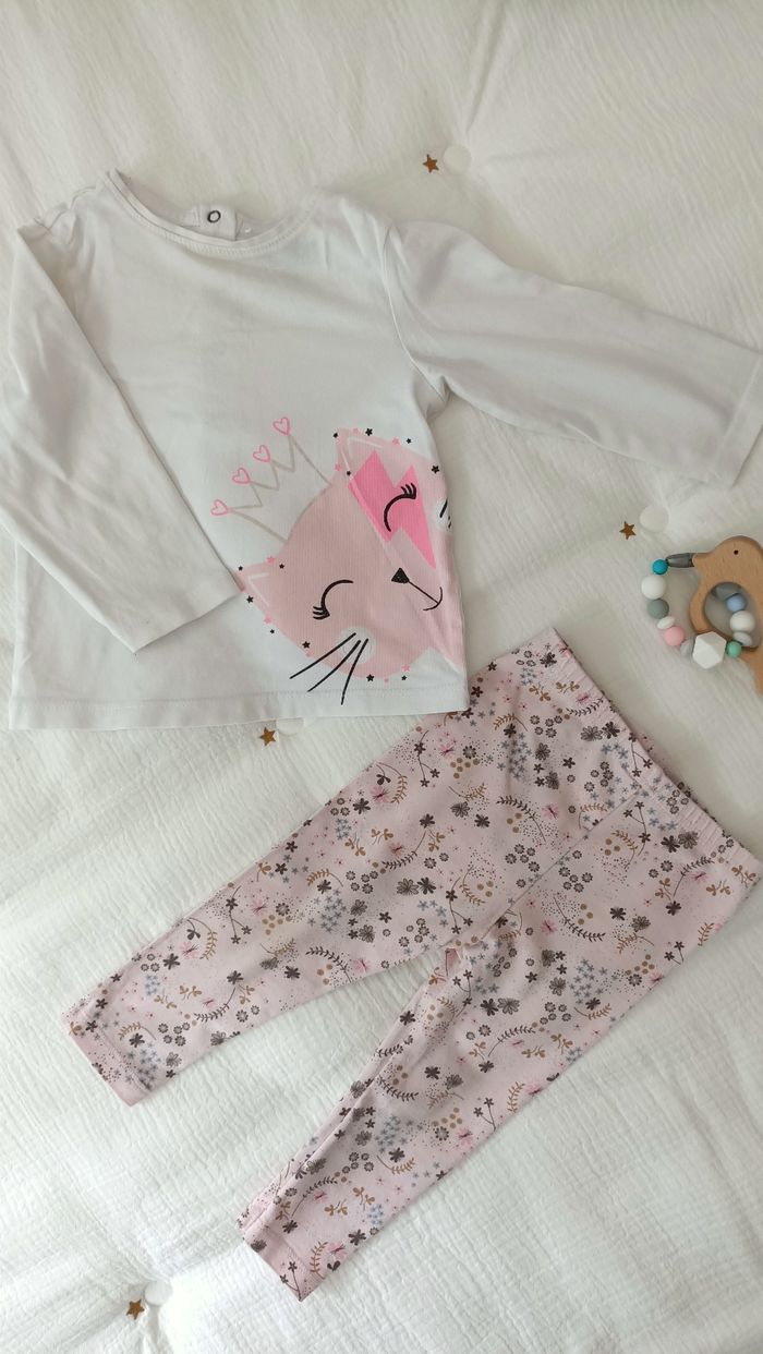 T-shirt et legging 12 mois