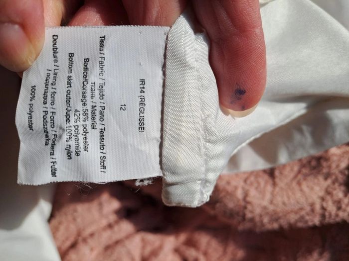 Magnifique robe de cérémonie nettoyée fille avec gilet comme neuve portée 2h point mariage 12 ans - photo numéro 11