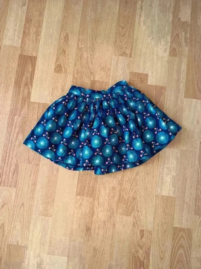 Jupe Okaïdi - Motifs graphiques colorés - Bleu marine - Taille 3 ans (98 cm)