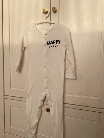 Pyjama blanc coton 12 18 mois