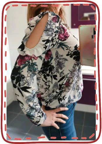 Blouse Camaieu fleurie XS