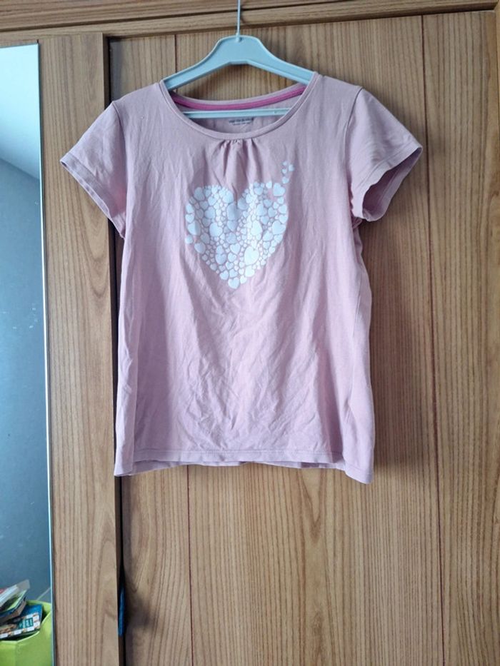 Tee shirt vert baudet rose