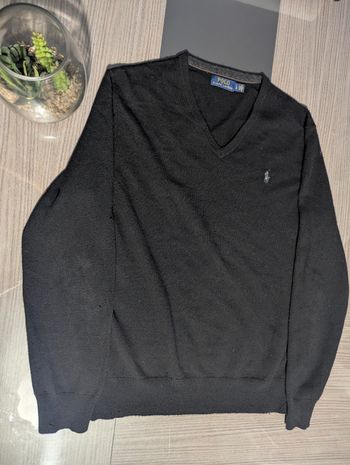 Pull Ralph Lauren noir col en V