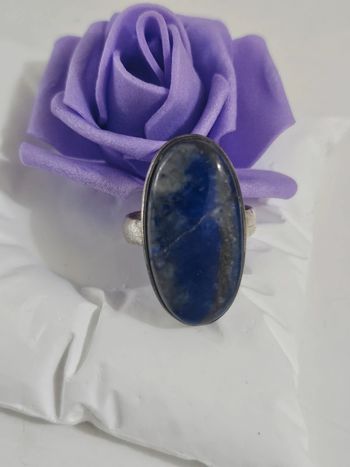 Bague en argent sterling 925 avec pierre lapis lazuli