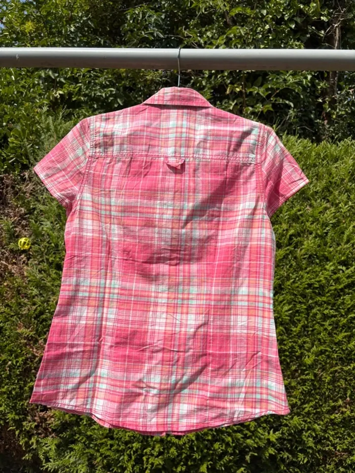 Chemise à manches courtes à carreaux roses – Marque Kiabi - photo numéro 2