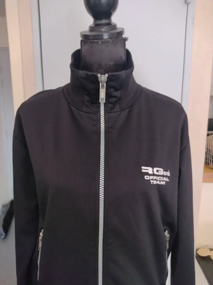 Veste zippée RG512 noire – Taille L – Doublée molleton - photo numéro 2