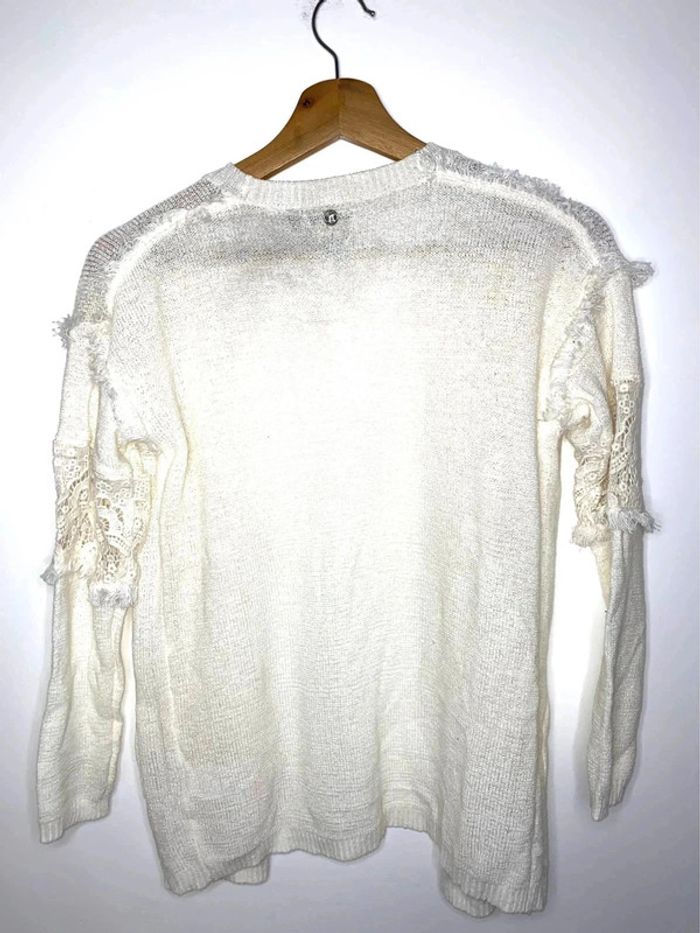 Gilet beige brodé - photo numéro 2