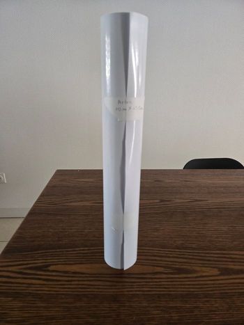Film adhesifs permanent blanc pour machine de découpe (10 m x 45 5 cm)