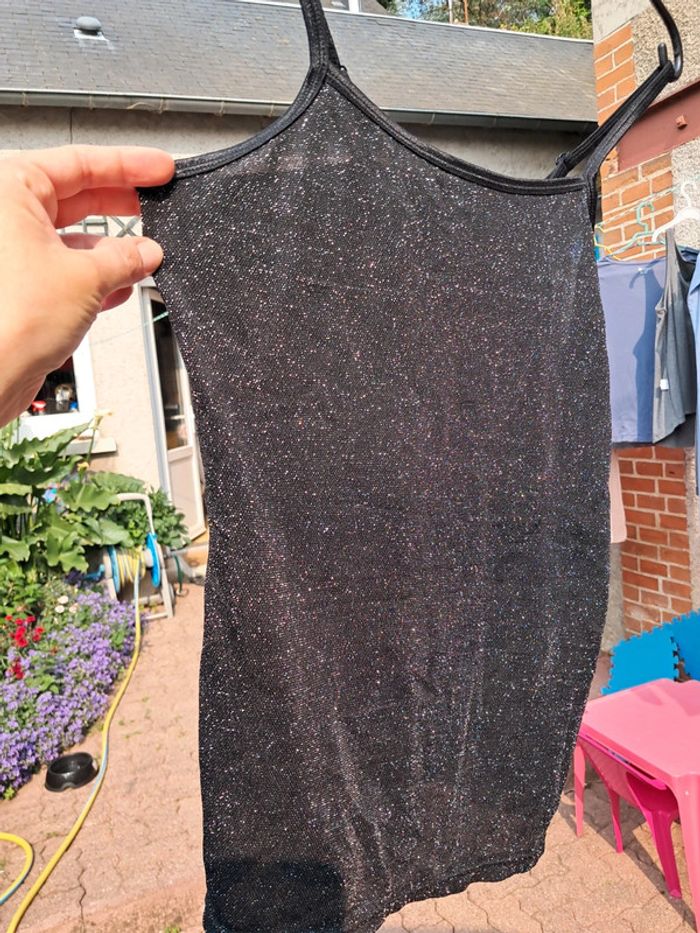 Joli top pailleté à bretelles réglables - Taille M - photo numéro 2
