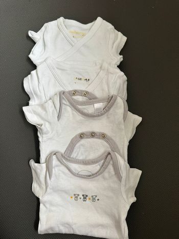 Lot des 4 bodies (2 naissance et 2 - 1 mois)