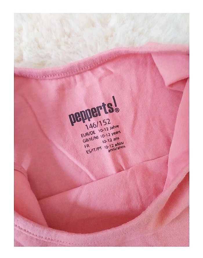 Robe été fille rose corail sans manches coton stretch Pepperts 10-12 ans - photo numéro 2