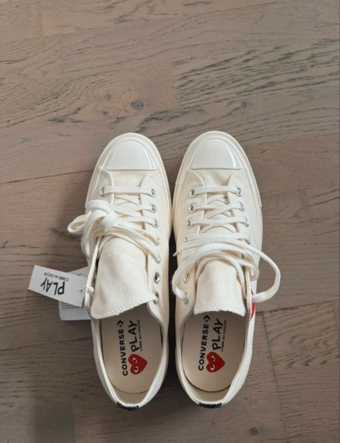 Converse x Comme des Garçons PLAY Chuck 70 Blanche - Taille 44 - photo numéro 2