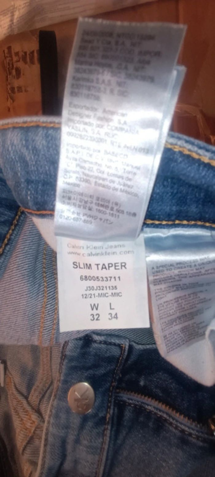 Pantalon jean bleu Calvin Klein - photo numéro 12
