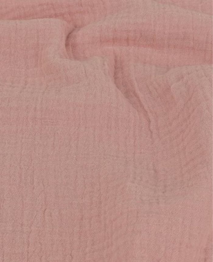 Double gaze de coton Rose poudre - photo numéro 3