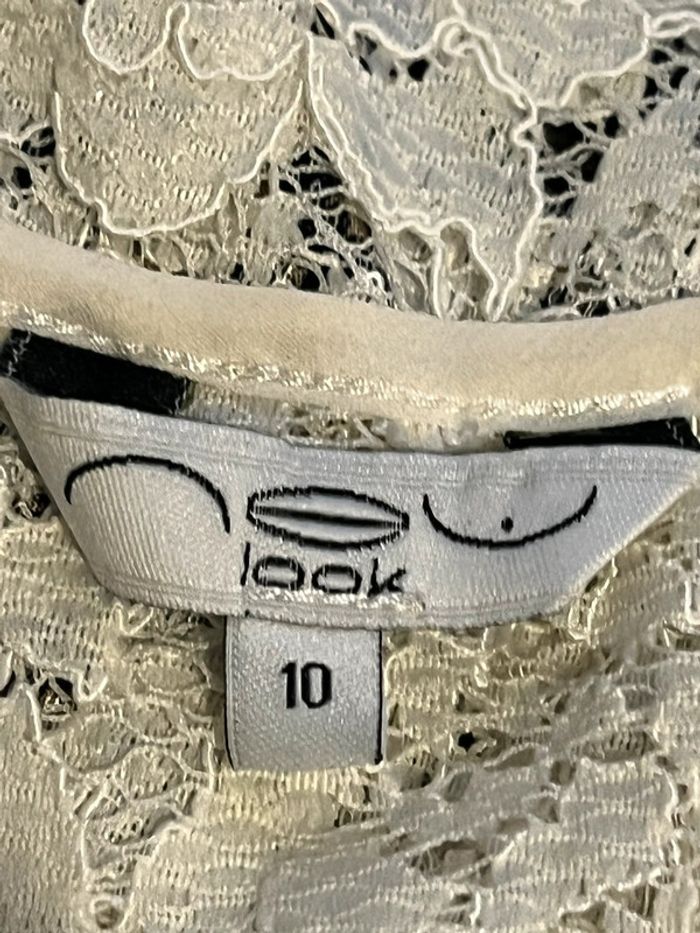 Blouse en dentelle écrue New look S - photo numéro 4