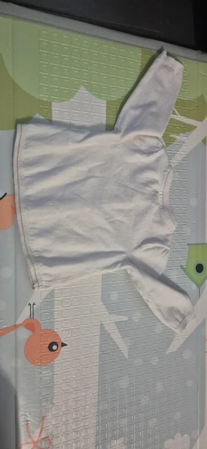 Gilet beige a boutons pour fille - photo numéro 4