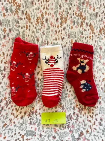 Chaussettes Noël anti dérapantes 17-18