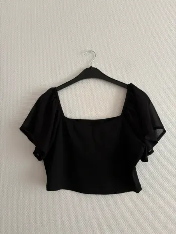 Blouse manche courte crop top