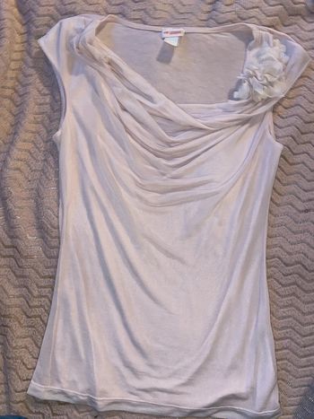 T shirt rose habillé