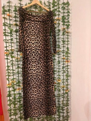 Robe longue à motif panthère