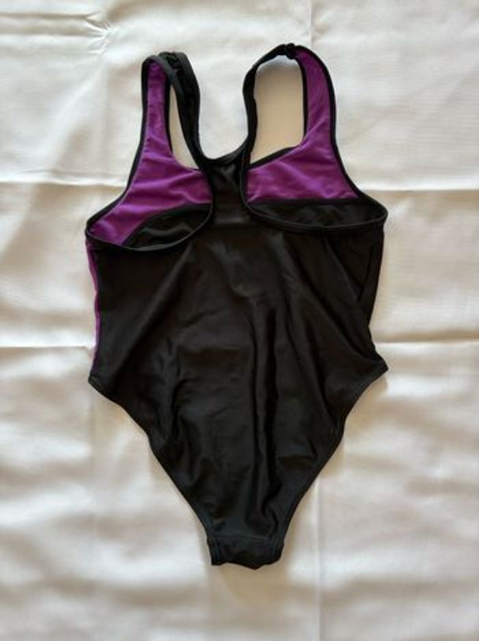 Maillot de bain noir et violet 1 pièce - 10/12 ans - photo numéro 2