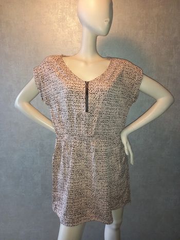robe beige rosé et noire la halle taille 44