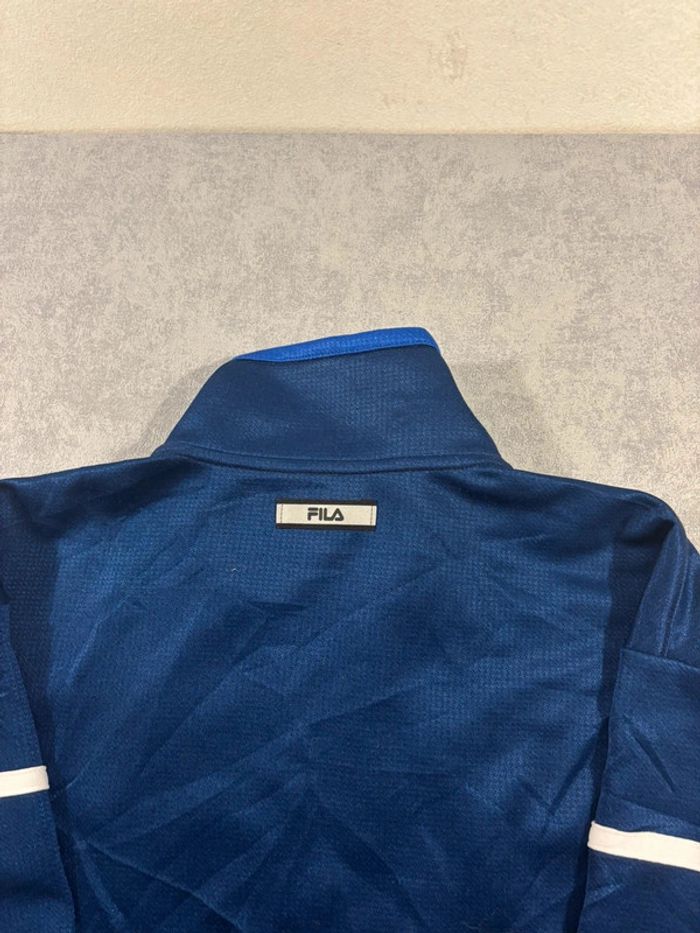 Veste - Track Jacket Fila Vintage brodé Bleu marine taille S - photo numéro 5