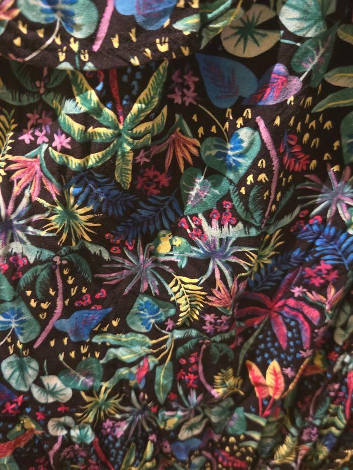 Robe mi-longue motif tropical T.44/45 Gémo - photo numéro 6