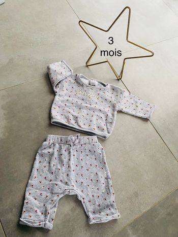 Ensemble sweat et pantalon 3 mois kiabi