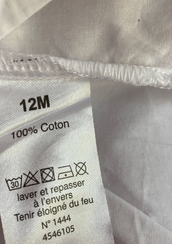 chemise avec noeud papillon amovible garçon 12 mois - photo numéro 6