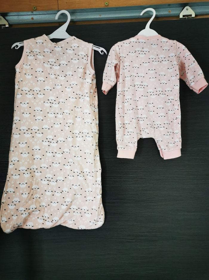 Ensemble gigoteuse 70cm/pijama_ fille_ 1 mois - photo numéro 2
