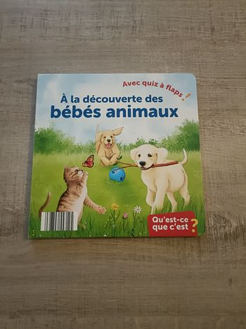 Livre enfant a la découverte des bébés animaux