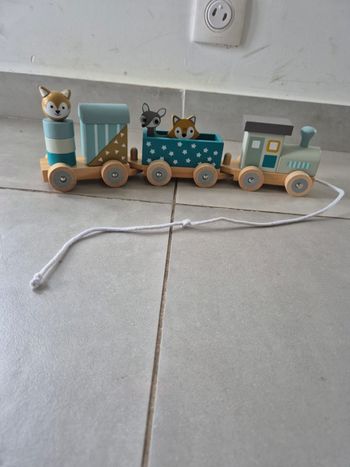 Train en bois Les animaux de la foret