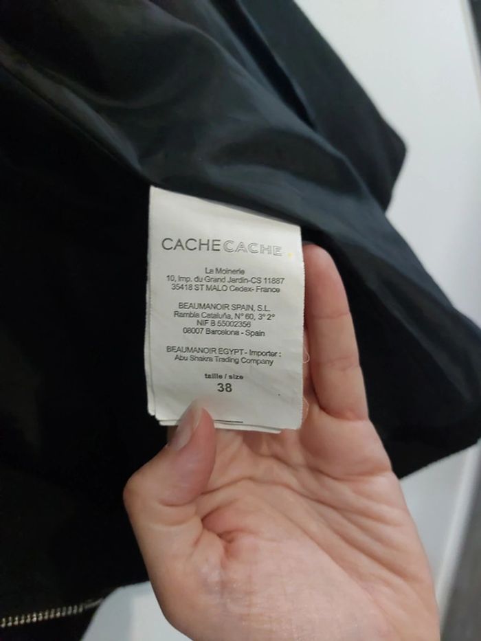 Manteau noir vintage à capuche - photo numéro 3