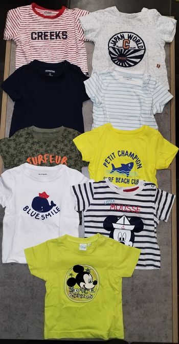 9 t-shirts manches courtes