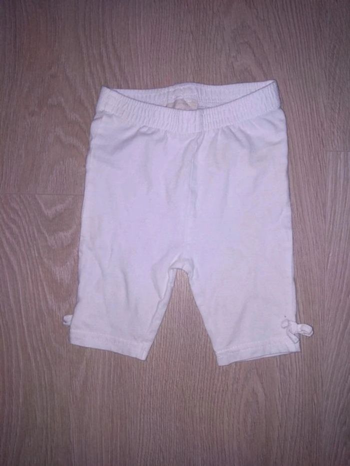 Legging blanc court Gémo 9 mois