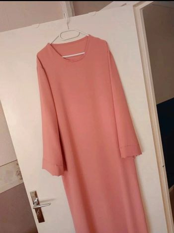 Robe longue rose